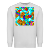 Dove Grey Pride lgbtq ice cream and sunflowers seamless Premium Sweatshirt - BundleAndBundleShop