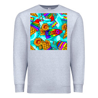 Heather Grey Pride lgbtq ice cream and sunflowers seamless Premium Sweatshirt - BundleAndBundleShop