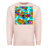 Pale Pink Pride lgbtq ice cream and sunflowers seamless Premium Sweatshirt - BundleAndBundleShop