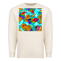 Sandshell Pride lgbtq ice cream and sunflowers seamless Premium Sweatshirt - BundleAndBundleShop