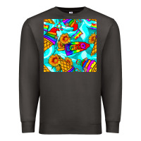 Pride Lgbtq Ice Cream And Sunflowers Seamless Premium Sweatshirt | Teevron