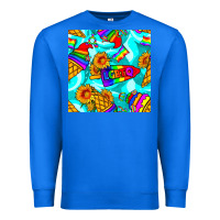 True Royal Pride lgbtq ice cream and sunflowers seamless Premium Sweatshirt - BundleAndBundleShop