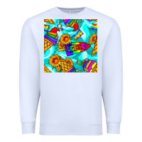 White Pride lgbtq ice cream and sunflowers seamless Premium Sweatshirt - BundleAndBundleShop