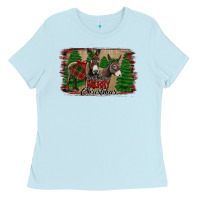 Baby Blue donkey christmas Ladies Tee - Jasminsmagicworld