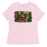 Bubblegum Pink donkey christmas Ladies Tee - Jasminsmagicworld