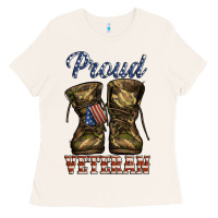 Bone proud veteran camo shoes Ladies Tee - Jasminsmagicworld