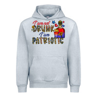 Heather Grey i'm drunk i'm patrıtoc Urban Hoodie - CowhideDigitalArt