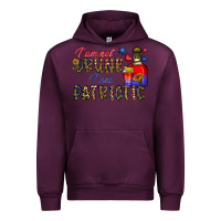 Mauve Wine i'm drunk i'm patrıtoc Urban Hoodie - CowhideDigitalArt