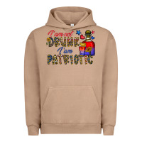 Pigment Burro i'm drunk i'm patrıtoc Urban Hoodie - CowhideDigitalArt