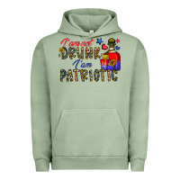 Pigment Oil Green i'm drunk i'm patrıtoc Urban Hoodie - CowhideDigitalArt
