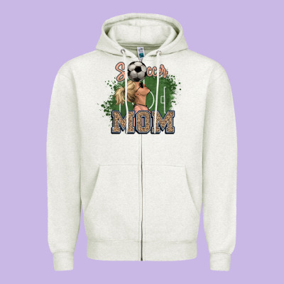 Soccer Mom Mother's Day Zipper Hoodie Designed By Howdyjamesfarm