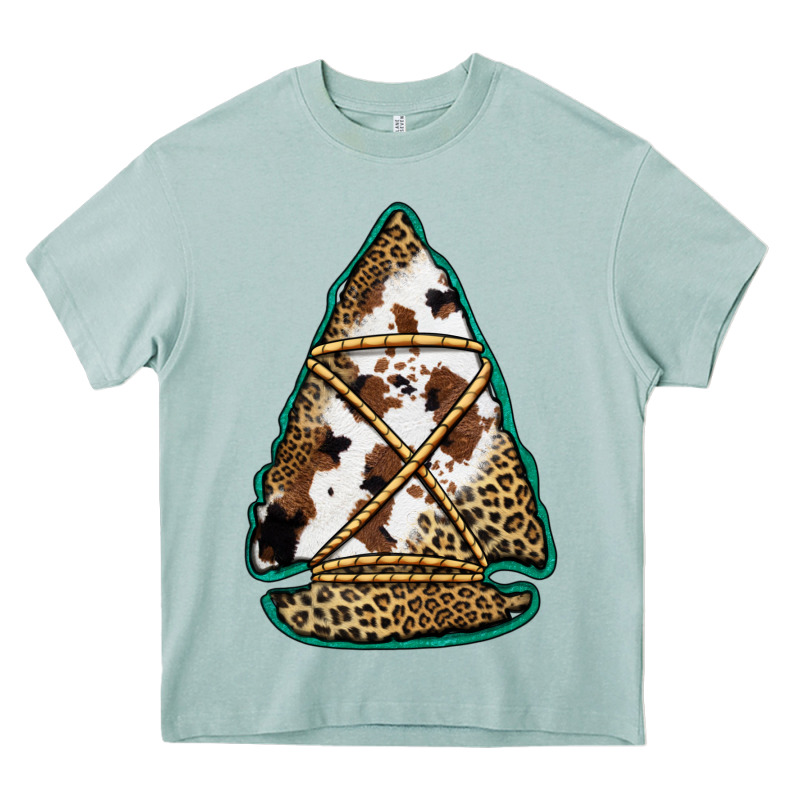 Cowhide Leopard Arrowhead Heavy Core Tee by Jasminsmagicworld | Teevron