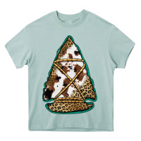 Arona cowhide leopard arrowhead Heavy Core Tee - Jasminsmagicworld