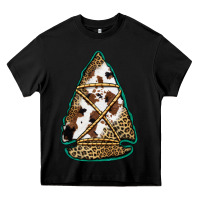Black cowhide leopard arrowhead Heavy Core Tee - Jasminsmagicworld