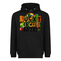 Black lucky teacher squad Heavyweight Hoodie - FaDigitalArtStudio