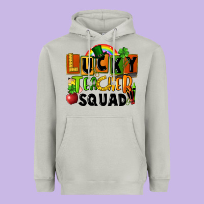 Lucky Teacher Squad Heavyweight Hoodie Designed By Fadigitalartstudio