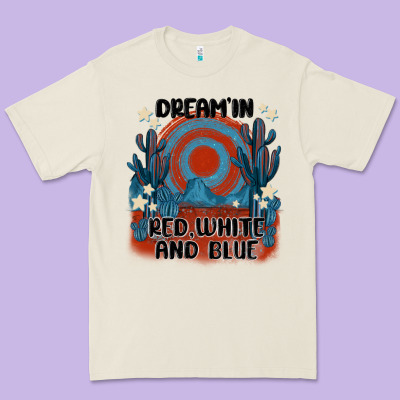 Dream' In Red White And Blue Premium Tee Designed By Maliassmallbusiness