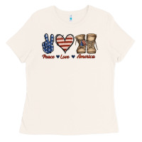 Bone Peace Love America Ladies Tee - Jasminsmagicworld