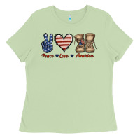Matcha Peace Love America Ladies Tee - Jasminsmagicworld
