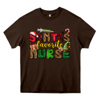 Chocolate Brown santas favorite nurse Heavy Core Tee - AdoDesignShop