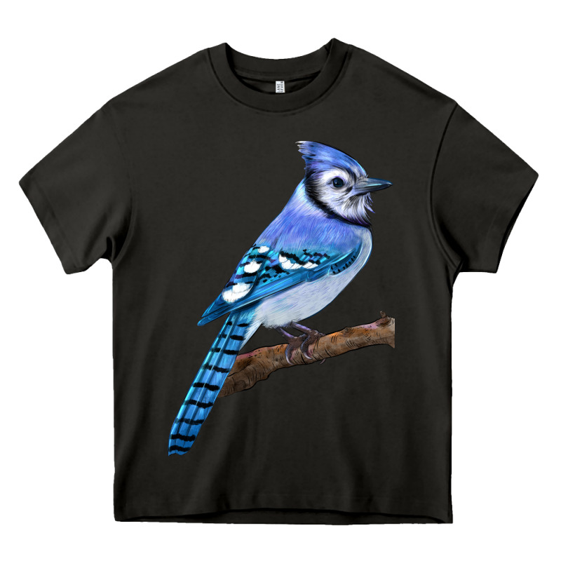 Blue Jay Bird Heavy Core Tee by LillyAllenDesigns | Teevron