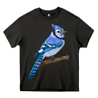 Asphalt Blue Jay Bird Heavy Core Tee - LillyAllenDesigns