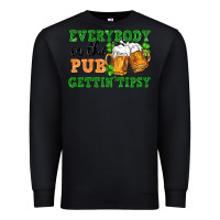 Black everybody in the pub gettin tipsy Premium Sweatshirt - FaDigitalArtStudio