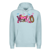Blue Mist xoxo cow valentine's day Premium Hoodie - OliviaCreatesArt