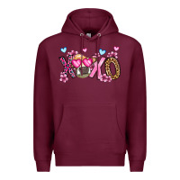 Burgundy xoxo cow valentine's day Premium Hoodie - OliviaCreatesArt