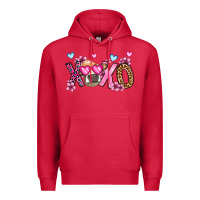 Cardinal xoxo cow valentine's day Premium Hoodie - OliviaCreatesArt