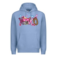 Colony Blue xoxo cow valentine's day Premium Hoodie - OliviaCreatesArt