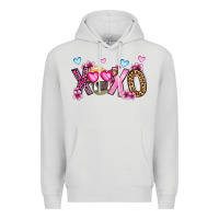 Dove Grey xoxo cow valentine's day Premium Hoodie - OliviaCreatesArt