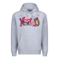Heather Grey xoxo cow valentine's day Premium Hoodie - OliviaCreatesArt