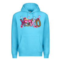 Ocean Blue xoxo cow valentine's day Premium Hoodie - OliviaCreatesArt