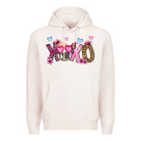 Pale Pink xoxo cow valentine's day Premium Hoodie - OliviaCreatesArt