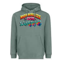 Sage Normalize our differences Autism Heavyweight Hoodie - FaDigitalArtStudio
