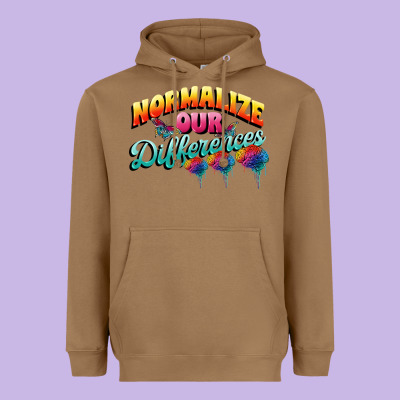 Normalize Our Differences Autism Heavyweight Hoodie Designed By Fadigitalartstudio