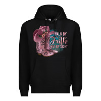 Black Walk By Faith Not By Sight Premium Hoodie - JahusDesignShop