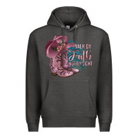 Charcoal Heather Walk By Faith Not By Sight Premium Hoodie - JahusDesignShop