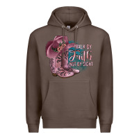 Coffee Walk By Faith Not By Sight Premium Hoodie - JahusDesignShop