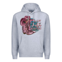 Heather Grey Walk By Faith Not By Sight Premium Hoodie - JahusDesignShop