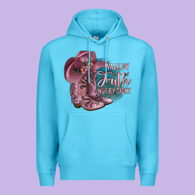 Walk By Faith Not By Sight Premium Hoodie Designed By Jahusdesignshop