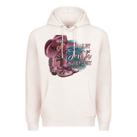 Pale Pink Walk By Faith Not By Sight Premium Hoodie - JahusDesignShop