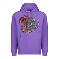 Purple Walk By Faith Not By Sight Premium Hoodie - JahusDesignShop