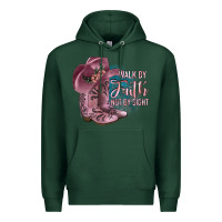 Sports Green Walk By Faith Not By Sight Premium Hoodie - JahusDesignShop