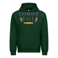 Forest Green librarians rule Urban Hoodie - CowhideDigitalArt