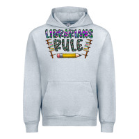 Heather Grey librarians rule Urban Hoodie - CowhideDigitalArt
