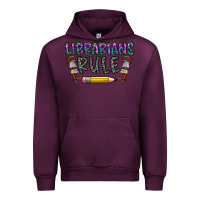 Mauve Wine librarians rule Urban Hoodie - CowhideDigitalArt
