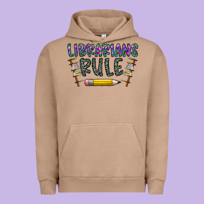 Librarians Rule Urban Hoodie Designed By Cowhidedigitalart
