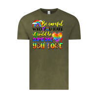 Vintage Olive be careful who you hate it could be someone you Vintage Tee - LillyAllenDesigns